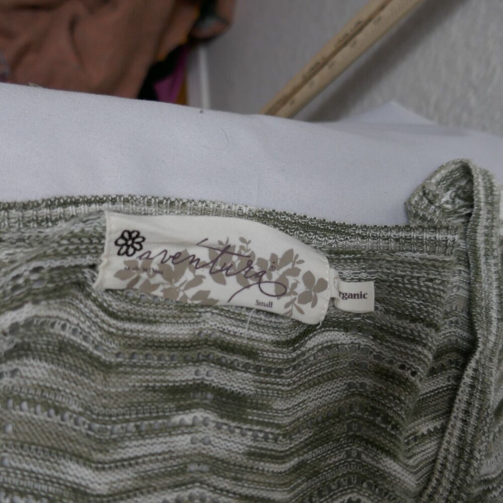 Aventura Gemma Sweater Dress Organic Cotton Knit Long Sleeve Olive Size Small - Picture 8 of 10